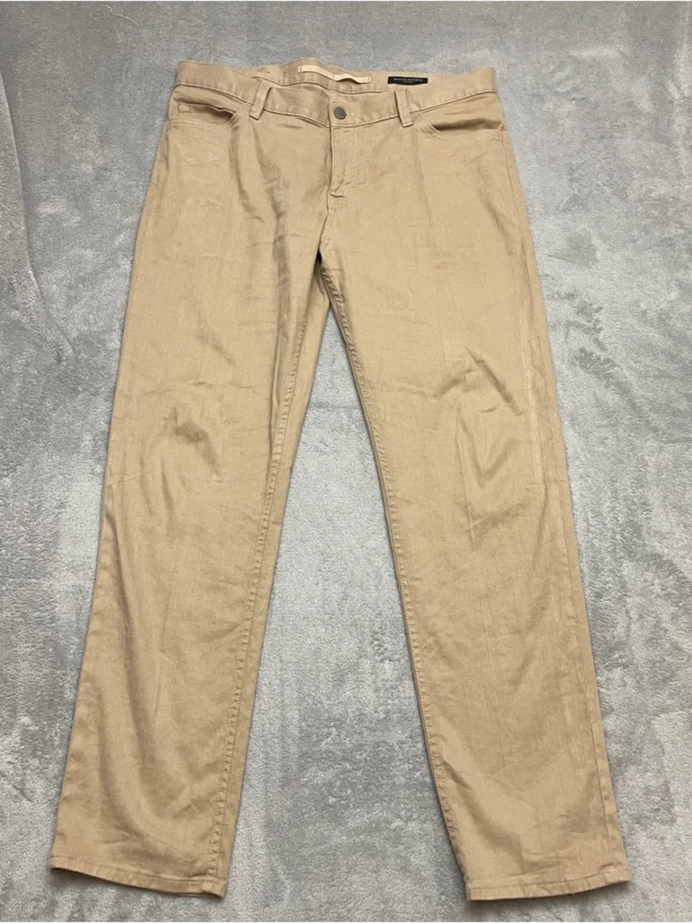 Banana Republic Traveler Linen Blend Pants Men 35x32 Tan